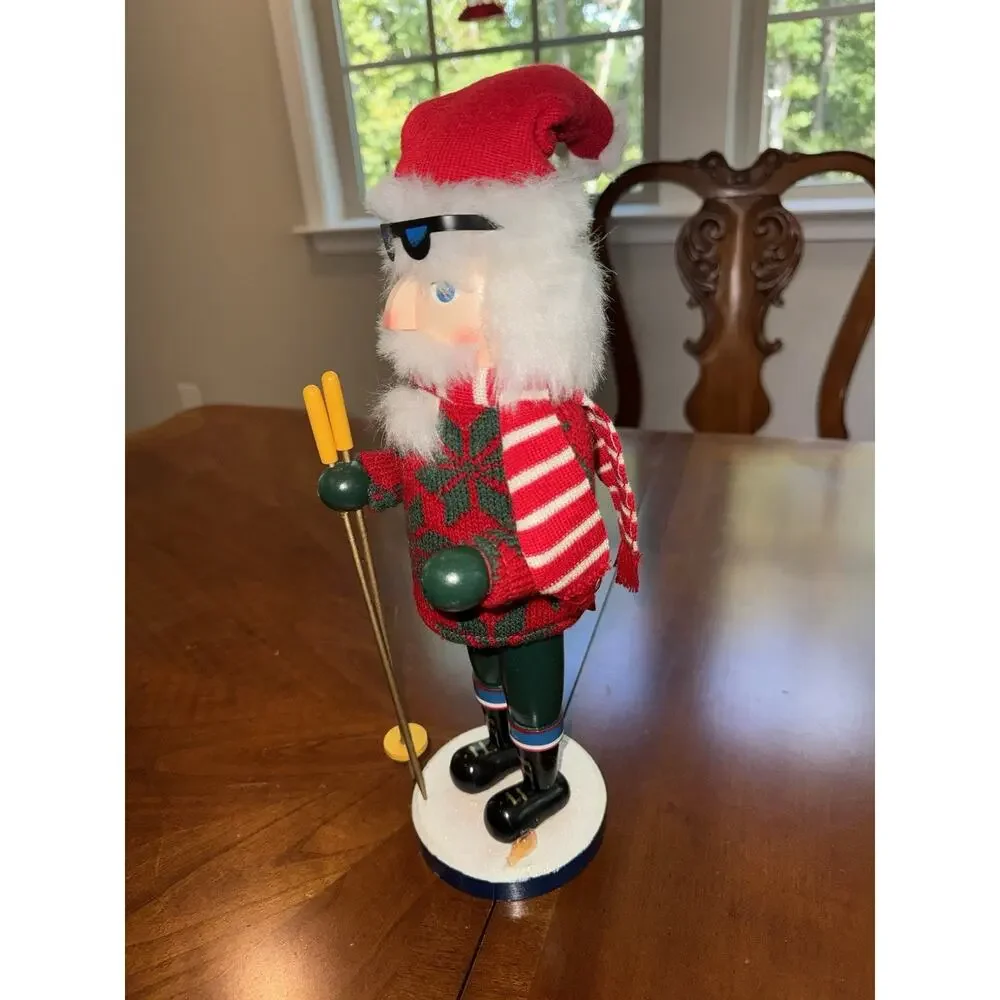 Target Threshold 15-inch Wooden Skiing Santa Nutcracker